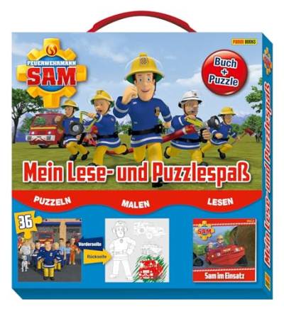 Feuerwehrmann Sam: Mein Lese- und Puzzlespaß: Buch + Puzzle im Koffer